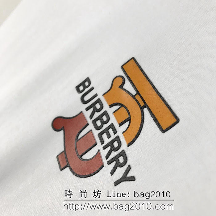BURBERRY巴寶莉 19早春最新 BBR x Riccardo 限量 專屬TB標識 男款短袖Tee ydi2123